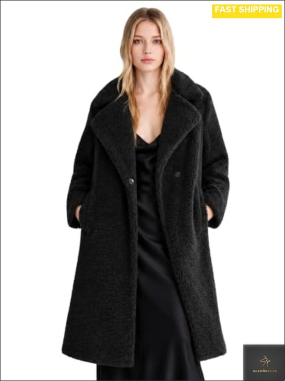 Oversized Teddy Coat Mid-Length Faux Fur Sherpa Jacket